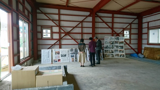 鉄骨造倉庫からお家へのリノベーション見学会中の写真