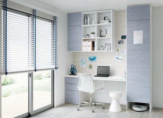 Panasonicキュビオスを使ったデスク付き収納スペース 暮らしに合わせて美しく整う空間